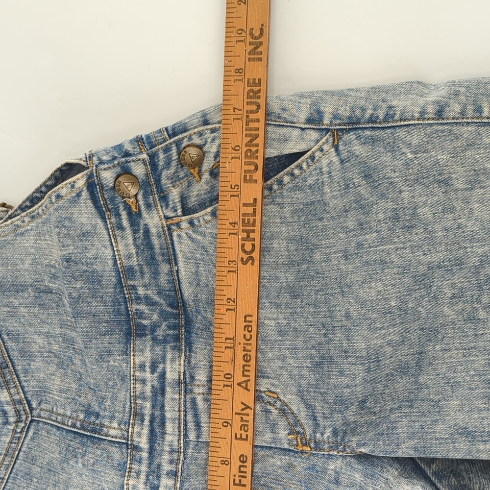 Guess Denim Overalls Acid Wash Skinny Leg Size 25 - Picture 9 of 10